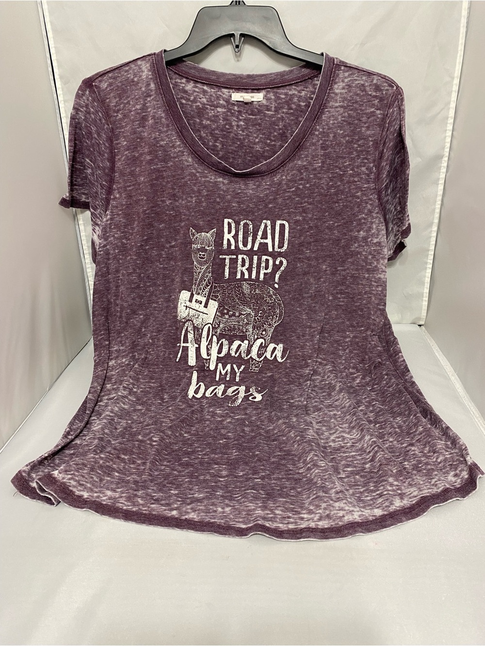 Maurices Purple Alpaca Graphic Short Sleeve Tee
